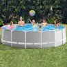 Piscina Intex METAL FRAME 26732NP (549x122cm - 24311Litros) - Com Bomba, Escada, Cobertura e Base